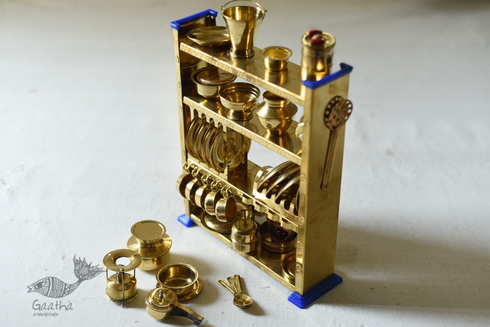 brass Miniature Baby Kitchen Set