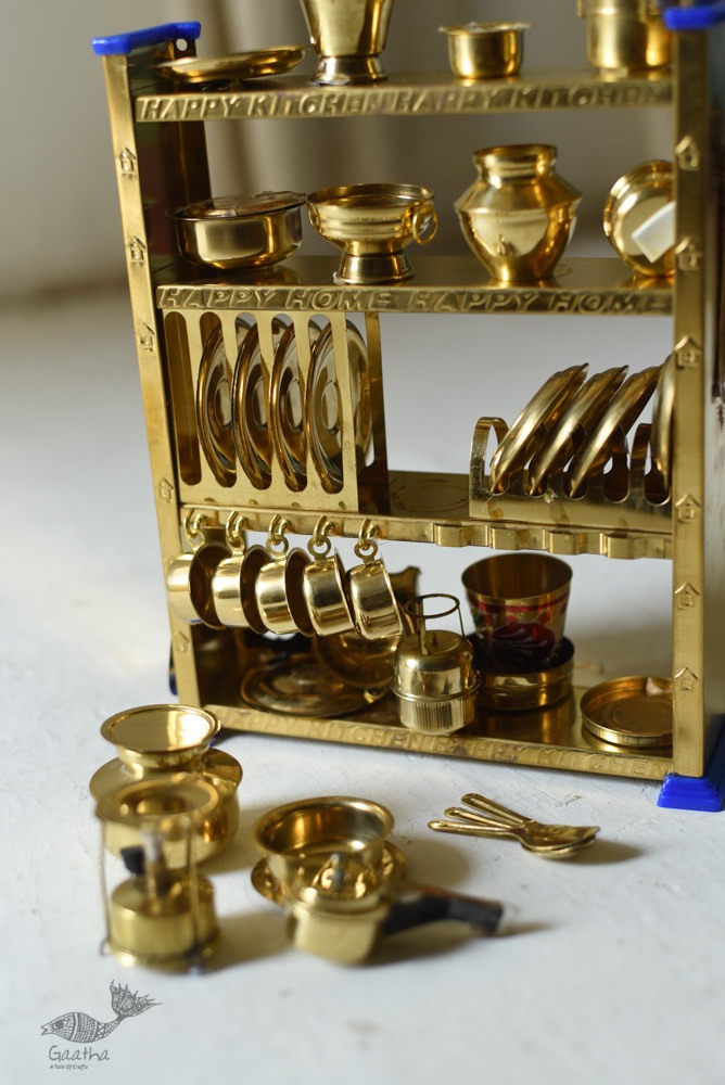 brass Miniature Baby Kitchen Set