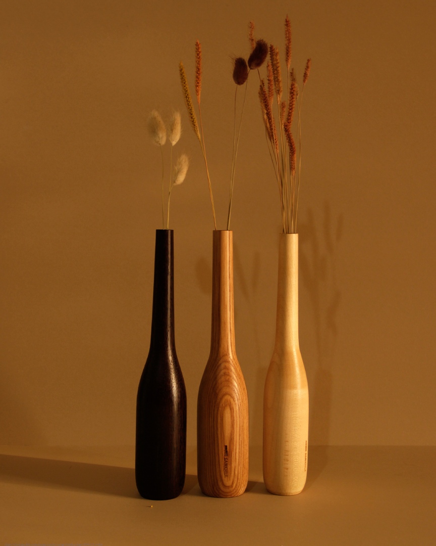 shop Wooden Miniature Vases (Set of Three)