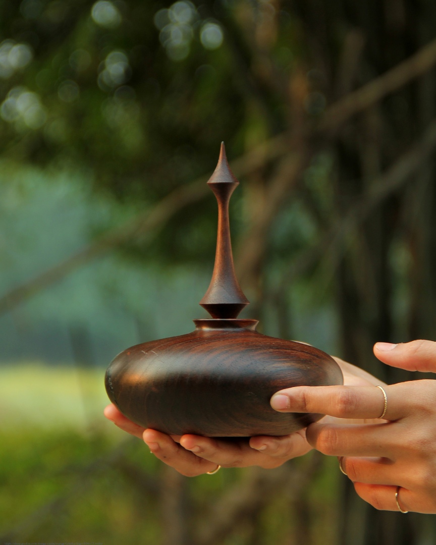 shop Handmade Walnut Wood Vase / Table Top