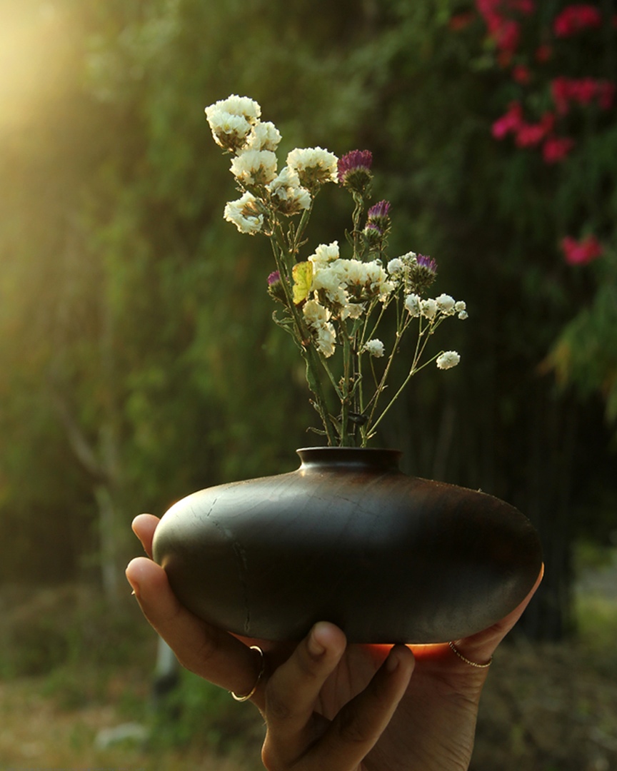 shop Handmade Walnut Wood Vase / Table Top