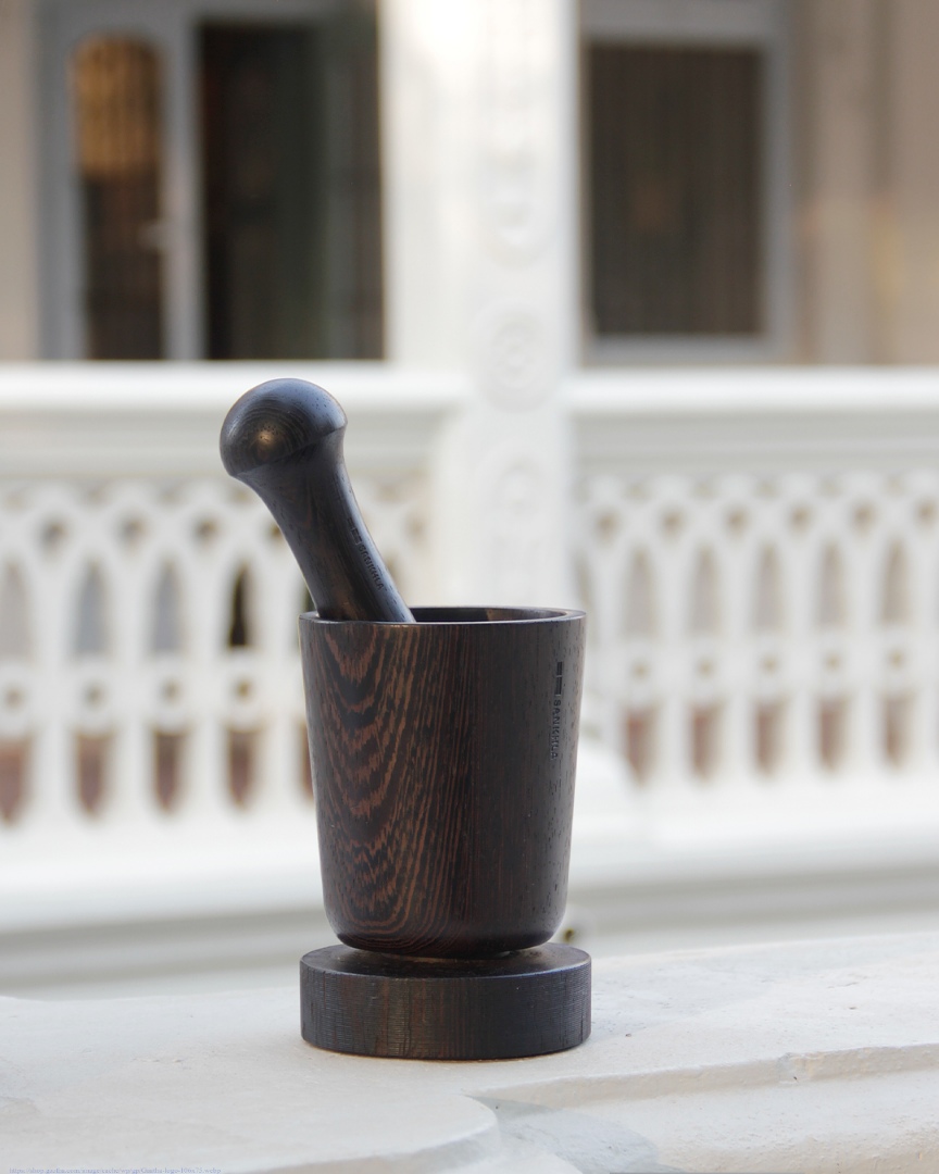 shop Wooden Motar & Pestle