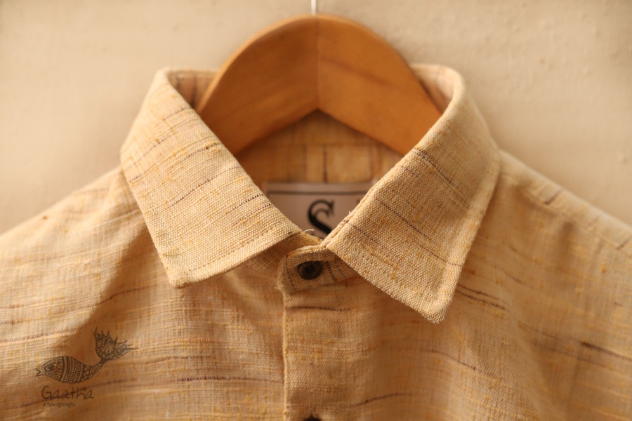  Handwoven Cotton Shirt -yellow