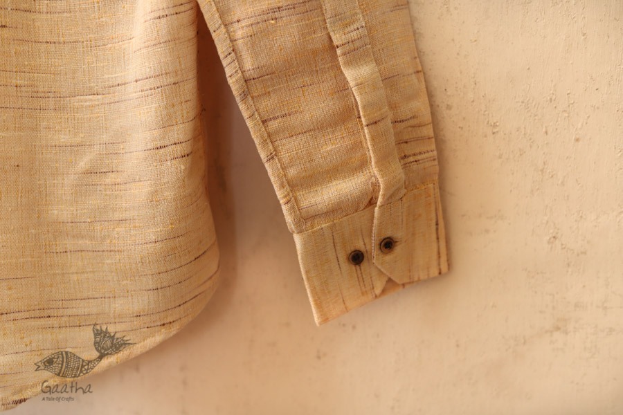  Handwoven Cotton Shirt -yellow