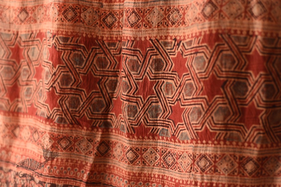 shop Ajrakh Bandhani Silk Stole