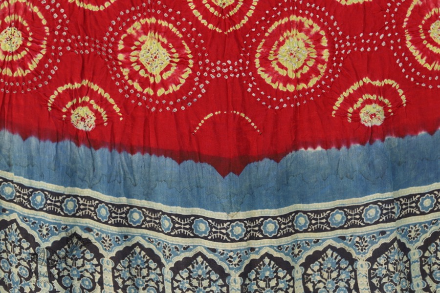 Flavors of fusion ★ Gajji Silk Ajrakh Bandhani Dupatta ~ 5