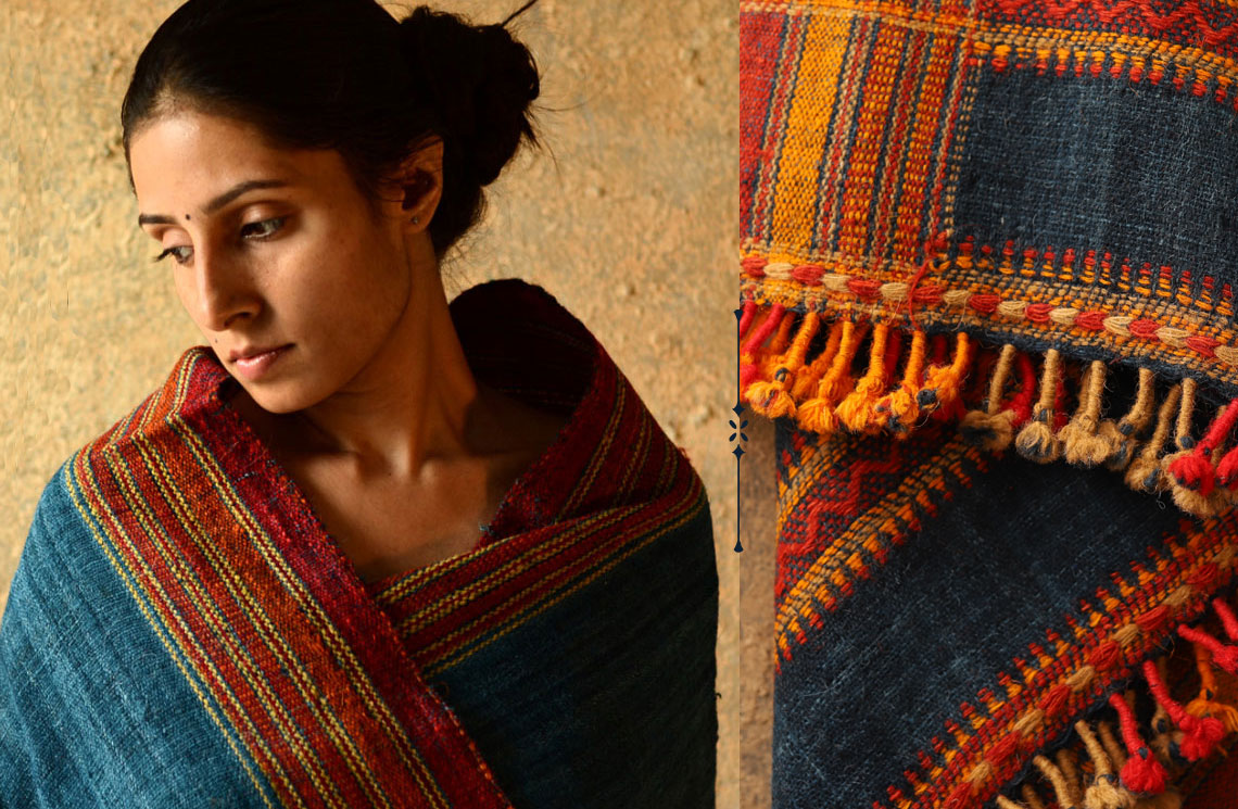 Vintage Dusty Purple Warm Saree Woven Printed Pure Woolen Indian Sari 5Yard  Soft | eBay