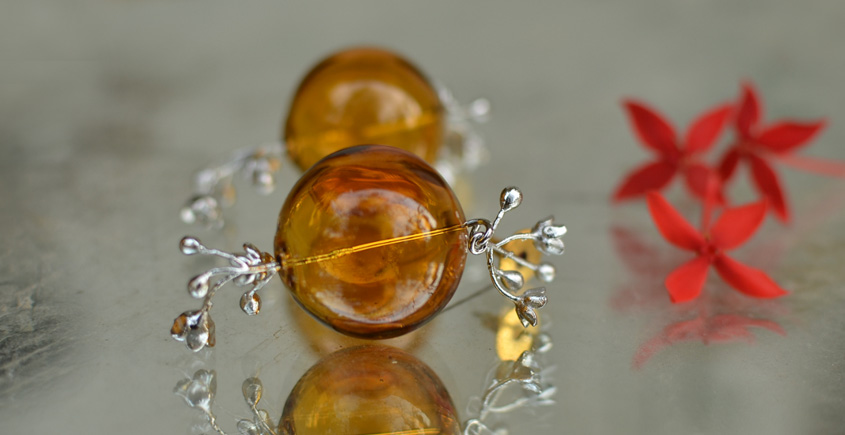 Bihag . Glass Jewellery ☼ Blossoms And Buds ( Earring ) ~ 28  