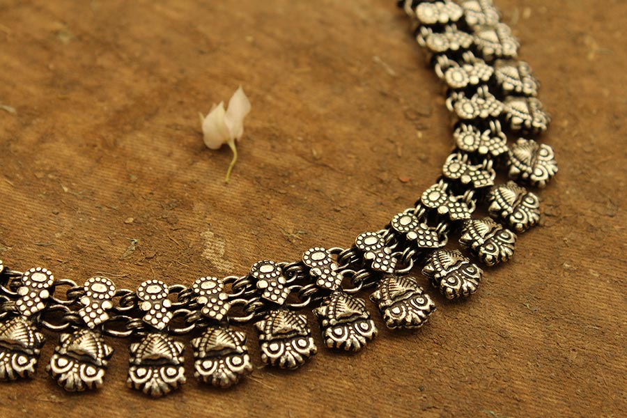 Khwab ✽ Antique Finish White Metal ✽ Necklace { 8 }