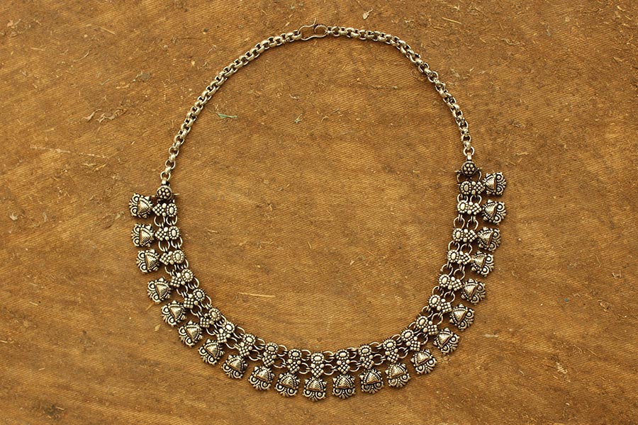 Khwab ✽ Antique Finish White Metal ✽ Necklace { 8 }