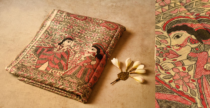 Dream Girl ❁ Tussar Silk . Madhubani Saree ❁ 3