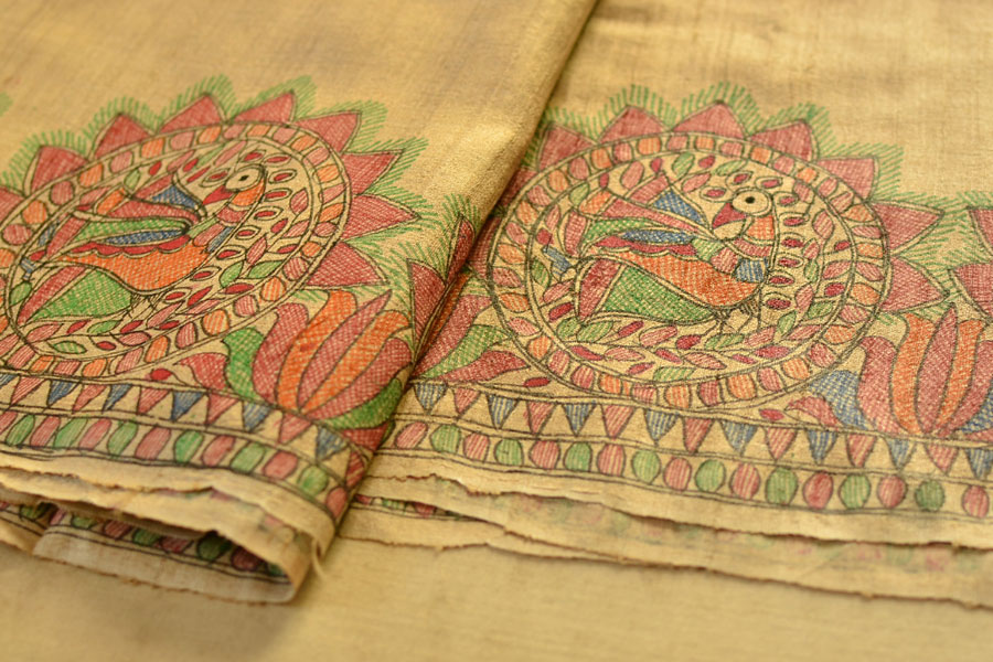 Dream Girl ❁ Tussar Silk . Madhubani Saree ❁ 1