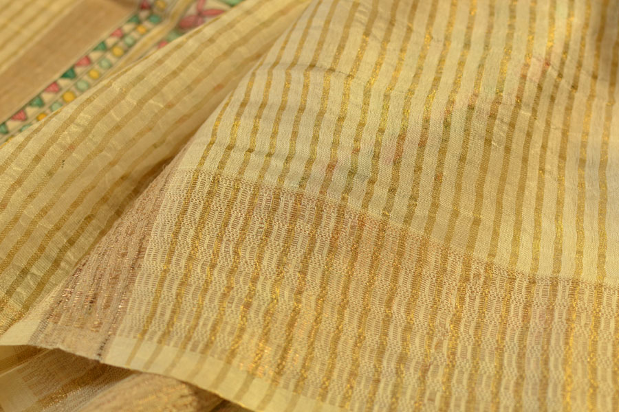 Dream Girl ❁ Tussar Silk . Madhubani Saree ❁ 10