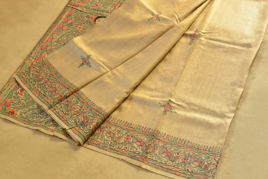 Dream Girl ❁ Tussar Silk . Madhubani Saree ❁ 2