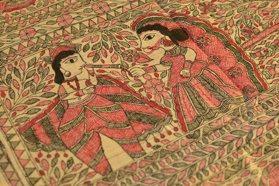 Dream Girl ❁ Tussar Silk . Madhubani Saree ❁ 3