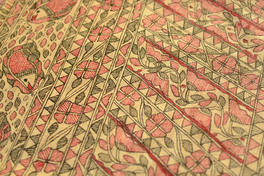 Dream Girl ❁ Tussar Silk . Madhubani Saree ❁ 3