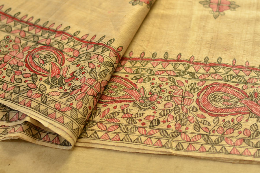 Dream Girl ❁ Tussar Silk . Madhubani Saree ❁ 3