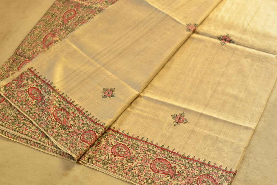 Dream Girl ❁ Tussar Silk . Madhubani Saree ❁ 3