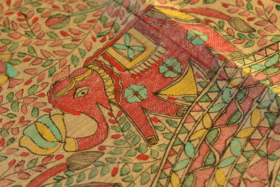 Dream Girl ❁ Tussar Silk . Madhubani Saree ❁ 5