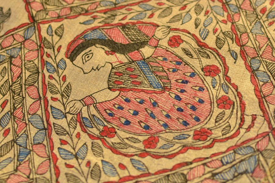 Dream Girl ❁ Tussar Silk . Madhubani Saree ❁ 6