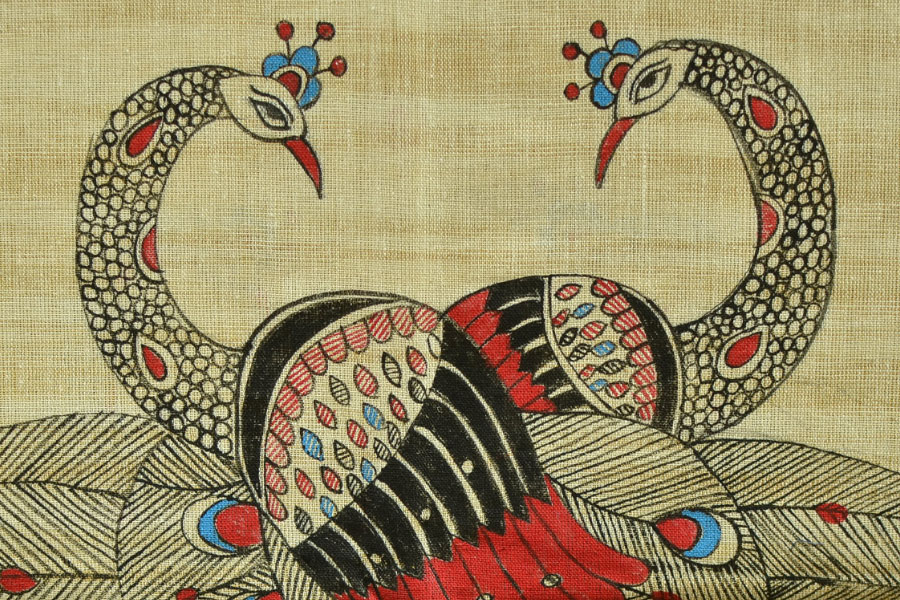Urmika ❁ Cotton Silk . Madhubani Dupatta ❁ 14