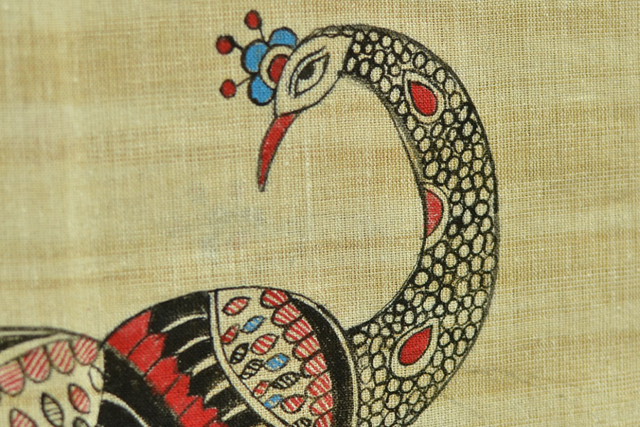 Urmika ❁ Cotton Silk . Madhubani Dupatta ❁ 14