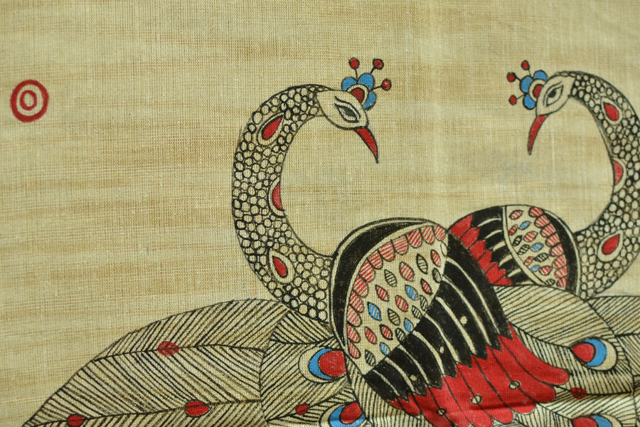 Urmika ❁ Cotton Silk . Madhubani Dupatta ❁ 14
