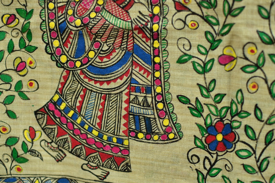 Urmika ❁ Cotton Silk . Madhubani Dupatta ❁ 2