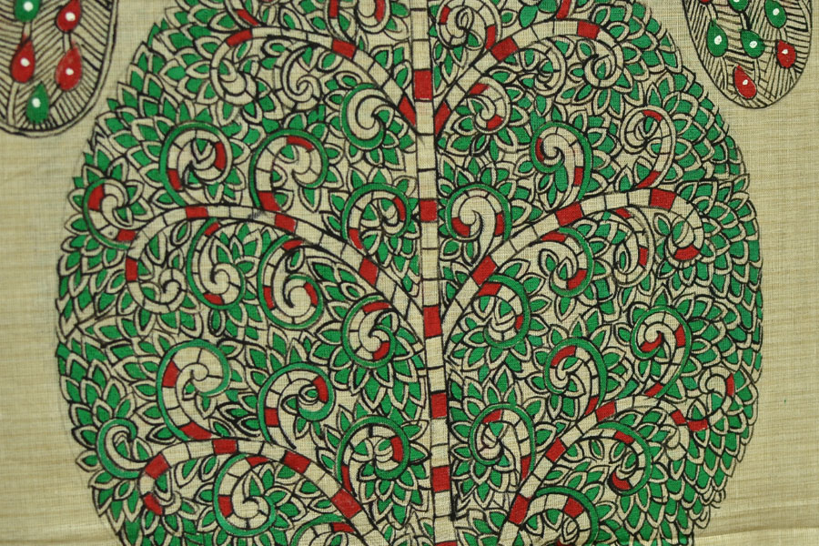 Urmika ❁ Cotton Silk . Madhubani Dupatta ❁ 6