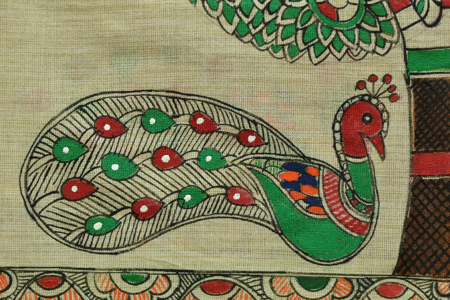 Urmika ❁ Cotton Silk . Madhubani Dupatta ❁ 6