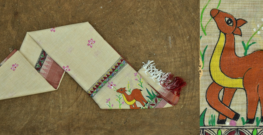 Urmika ❁ Cotton Silk . Madhubani Dupatta ❁ 7