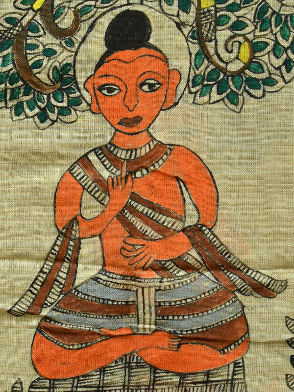 Urmika ❁ Cotton Silk . Madhubani Dupatta ❁ 15