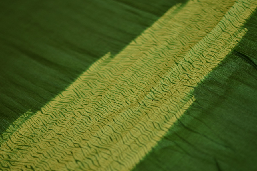 Haiku ✼ Handwoven Tussar-Spun Silk Shibori Saree { F }