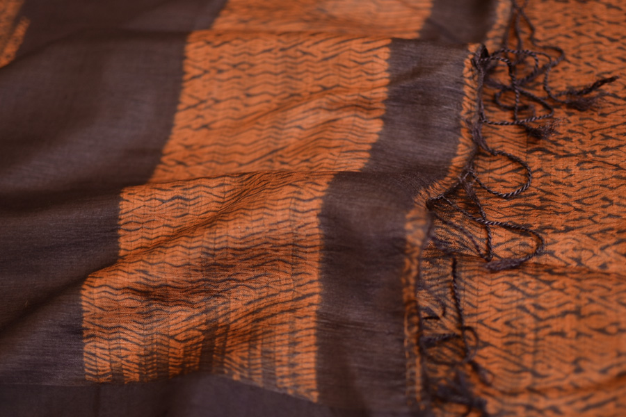 Haiku ✼ Handwoven Tussar-Spun Silk Shibori Saree { G }