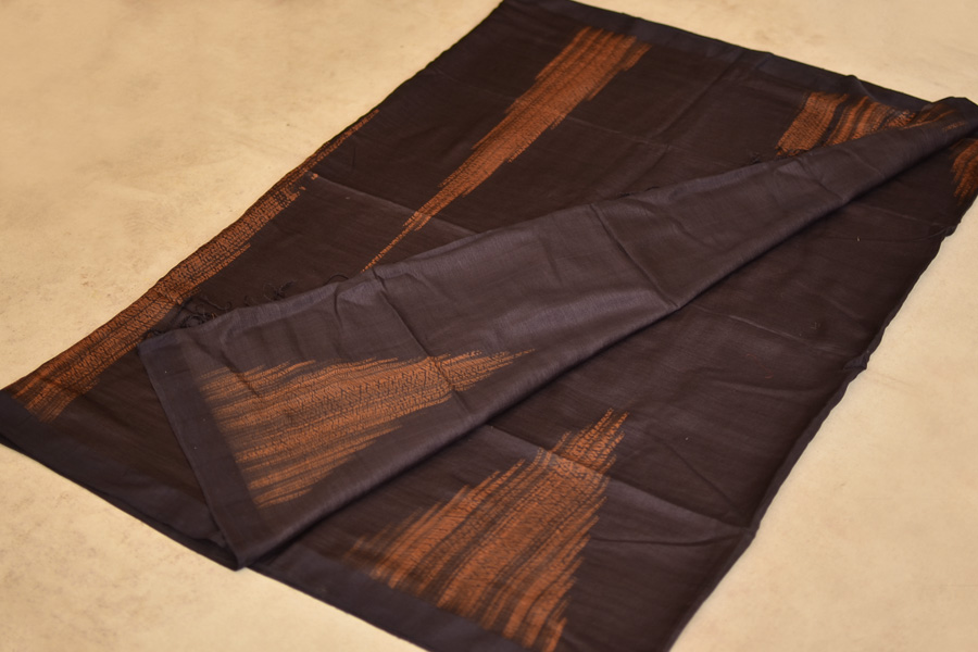 Haiku ✼ Handwoven Tussar-Spun Silk Shibori Saree { G }