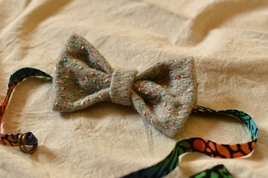 Cherubic ❄ Felt Sprinkle Bow Tie ❄ 10