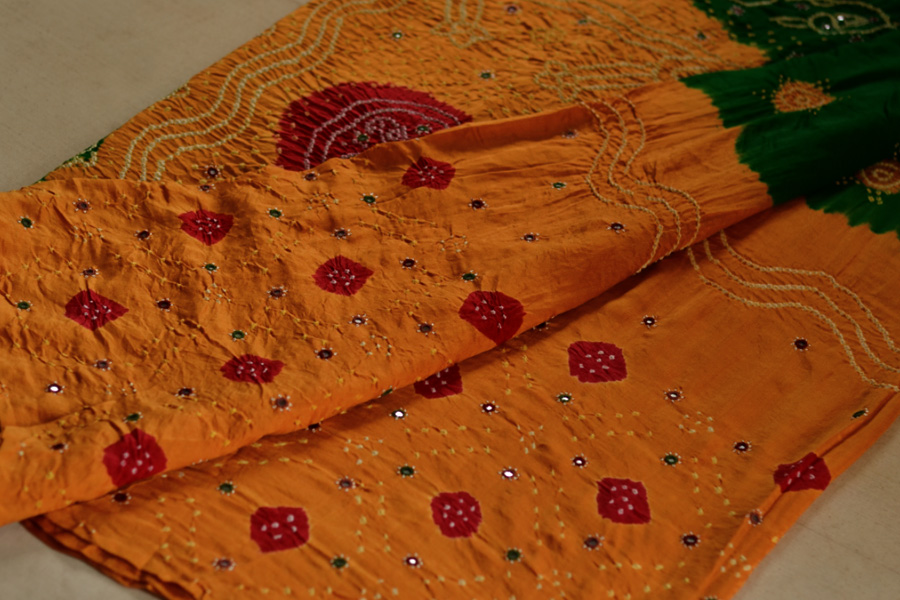 Village Trail { Bandhani * Gajji Silk } J