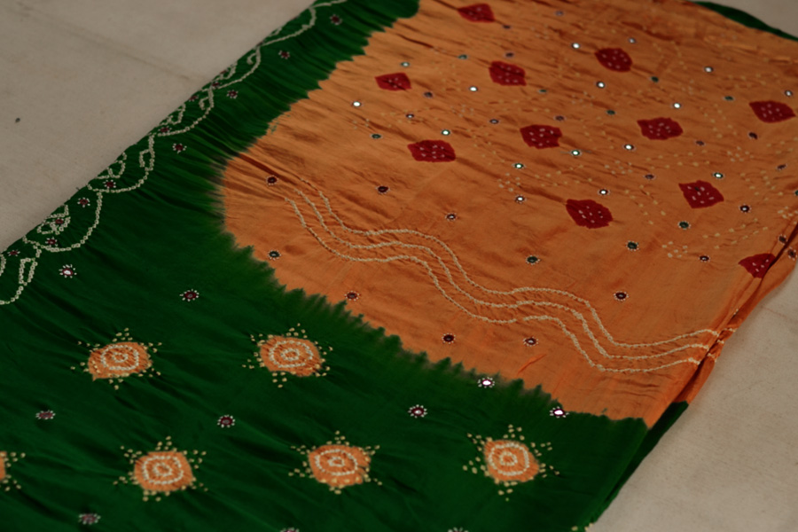 Village Trail { Bandhani * Gajji Silk } J