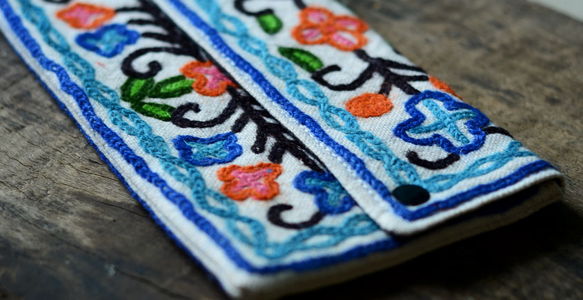 Laptop Bag - Crewel Work Hand Embroidered Kashmiri - Moksha