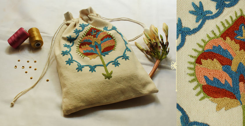 A Garden To Keep ✽ Aari Embroidered . Potli ✽ 25