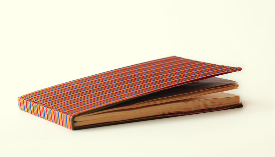 Silk Mashru Striped ~ plain yellow pages Diary