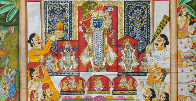 Pichwai Painting ~ Darshan Shrinath ji  (6 X 4 feet)