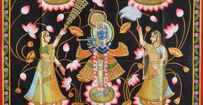 Pichwai Painting ~ Kamal Raas (3 X 4 feet)