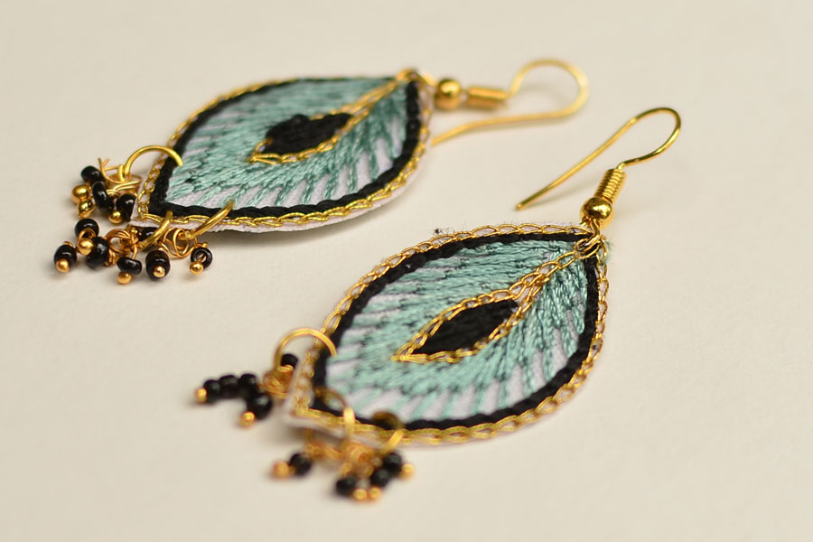 Of Glitter & Shine ☆ Embroidered Jewelry { Earrings } 4