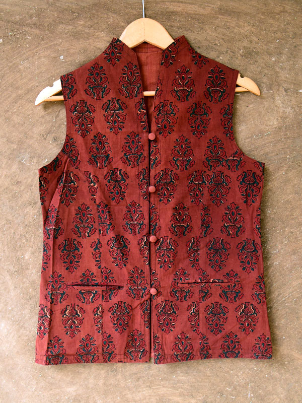 Ajrakh Block Printed Jacket ♦ 35