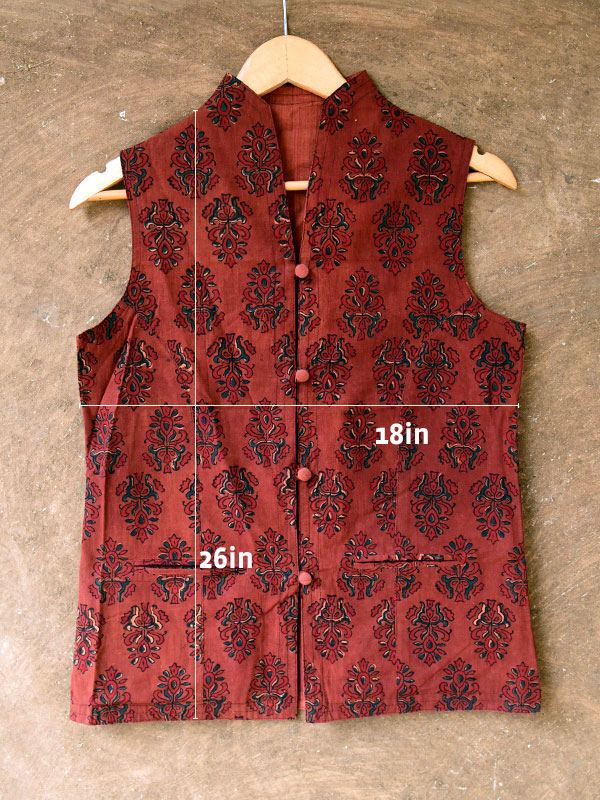 Ajrakh Block Printed Jacket ♦ 35