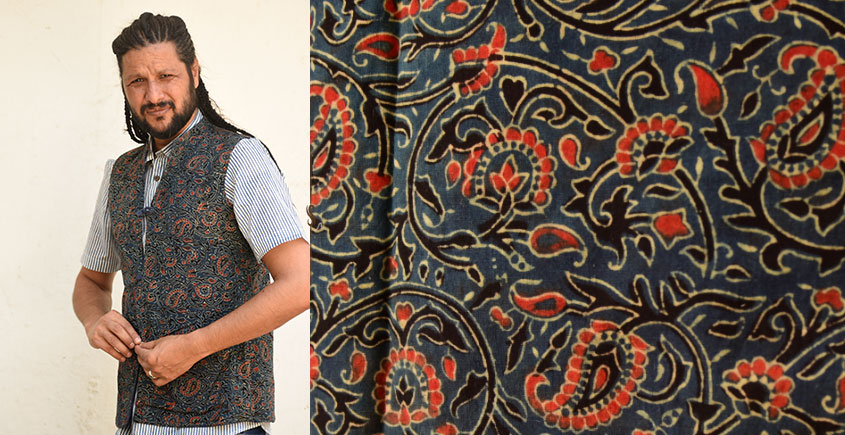 Ajrakh Block Printed Jacket ♦ 36