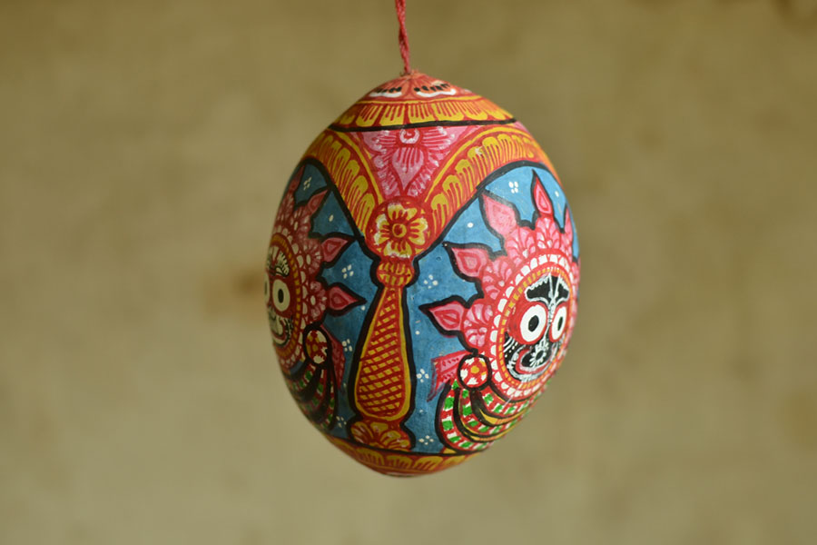 Pattachitra ~ Coconut Hanging ~ 1