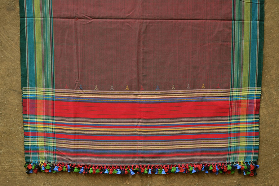 Colors of sojourn ~ Handwoven Cotton Shawl