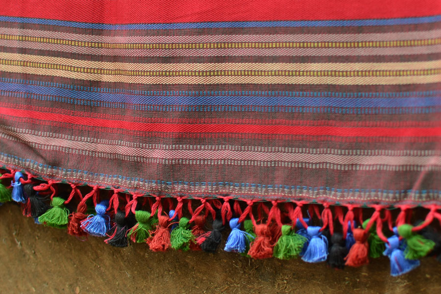 Colors of sojourn ~ Handwoven Cotton Shawl